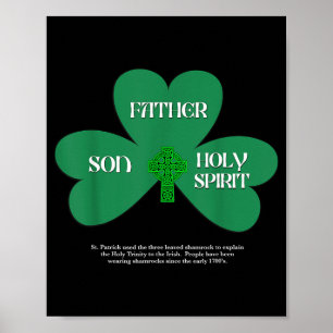 Affiche Jour de la Saint-Patrick chrétien Trinité religieu