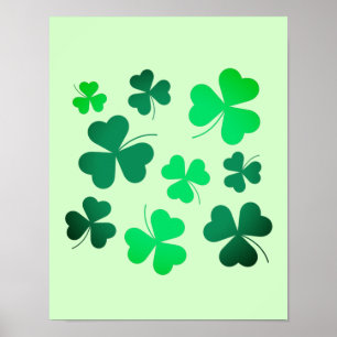 Affiche Jour de la Saint Patrick de printemps vert irlanda