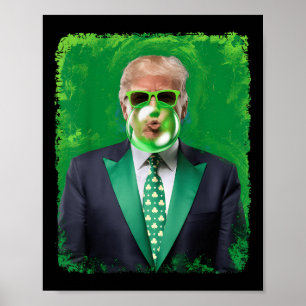 Affiche Jour de la Saint Patrick Drôle Trump 47ème préside