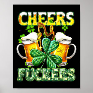 Affiche Jour de la Saint Patrick Fckers amusant Boire de l