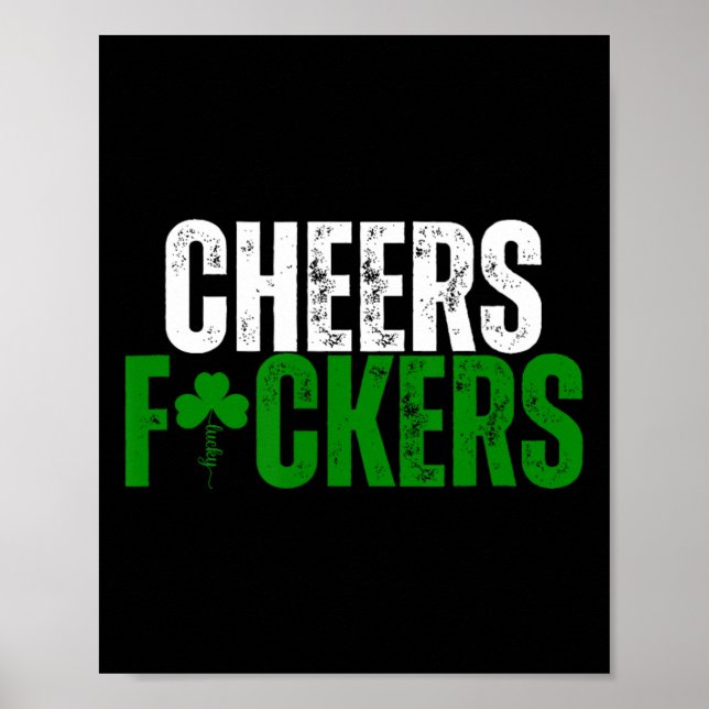 Affiche Jour de la Saint Patrick Fckers Hommes Femmes Bièr (Devant)