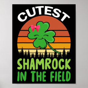 Affiche Jour de la Saint Patrick Filles Toddler Shamrock C