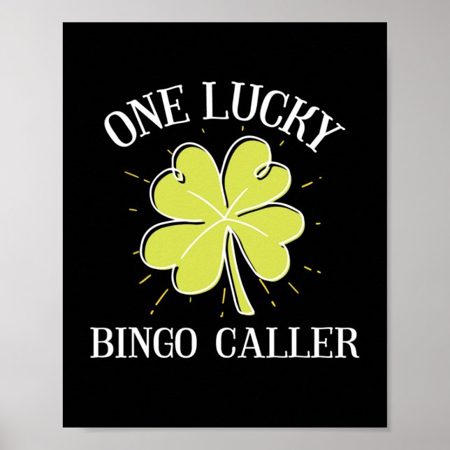 Affiche Jour de la Saint Patrick Lucky Bingo Caller Cadeau (Devant)