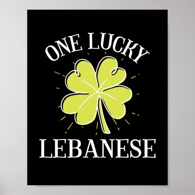 Affiche Jour de la Saint Patrick Lucky cadeau libanais (Devant)