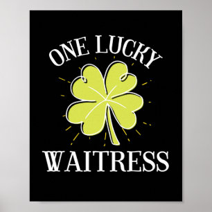 Affiche Jour de la Saint Patrick Lucky Waitress Cadeau