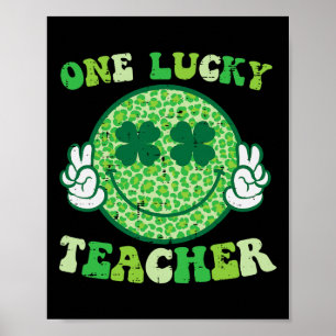 Affiche Jour de la Saint-Patrick Prof de chance Sourire Pa