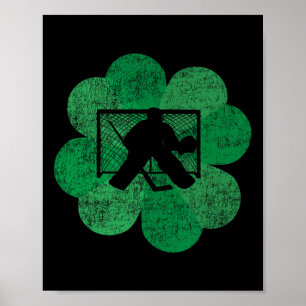 Affiche Jour de la Saint Patrick quatre feuilles Clover -