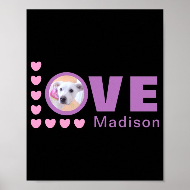 Affiche Jour de la Saint-Valentin Lavande Amour de Chiots  (Devant)