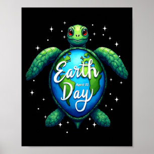 Affiche Jour de la Terre 2025 Rétablir Terre Mer Jour de l