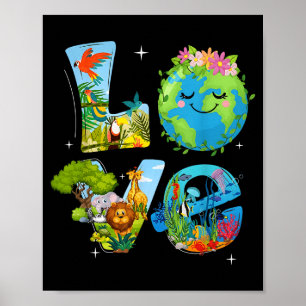Affiche Jour de la terre dans le monde 2026 arbre animal e