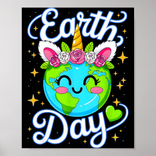 Affiche Jour de la terre planète restaurer la terre sauver