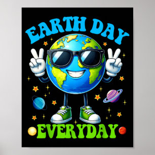 Affiche Jour de la Terre tous les jours environnement recy