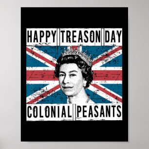 Affiche Jour de la trahison 4 juillet britannique