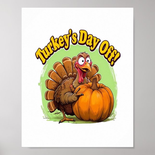 Affiche Jour de la Turquie à Thanksgiving T-shirt trop gra (Devant)