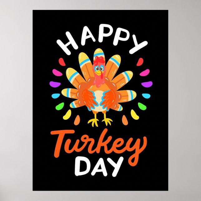 Affiche Jour de la Turquie au bon thanksgiving (Devant)