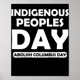 Affiche Jour de l'abolition de Columbus Journée des peuple