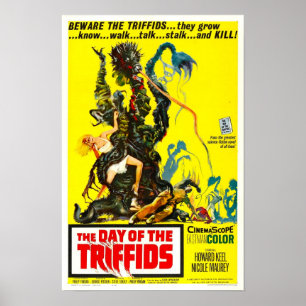 Affiche Jour de l'affiche de film vintage de Triffids