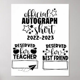 Affiche Jour De L'Année Scolaire 2022-2023 Autographes Gra