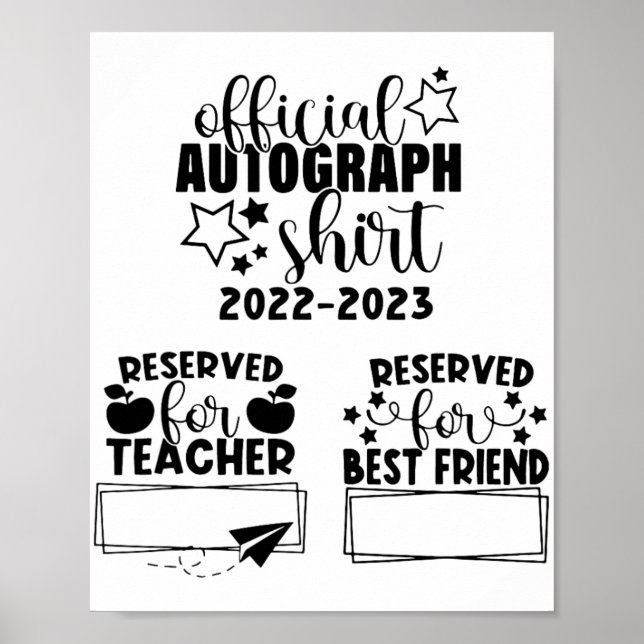 Affiche Jour De L'Année Scolaire 2022-2023 Autographes Gra (Devant)