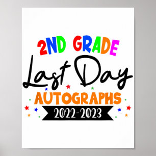 Affiche Jour De L'École 2023 Autographe 2E Grade Graduatio