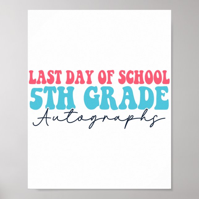 Affiche Jour De L'École Autographe 2023 Pour 5E Année (Devant)