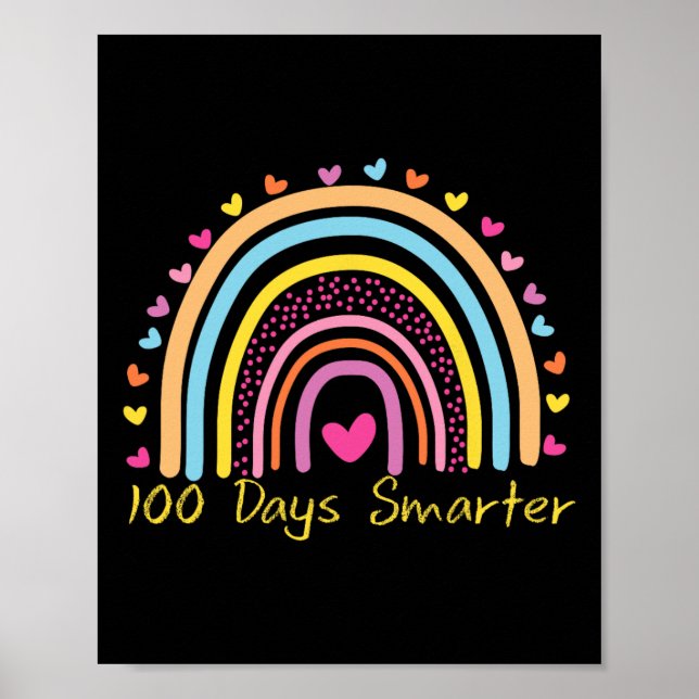 Affiche Jour De L'École Enseignant 100 Jours Arc-En-Ciel S (Devant)