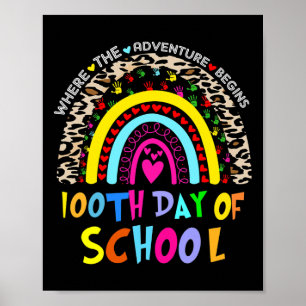 Affiche Jour De L'École Enseignant 100 Jours Smarter Arc E