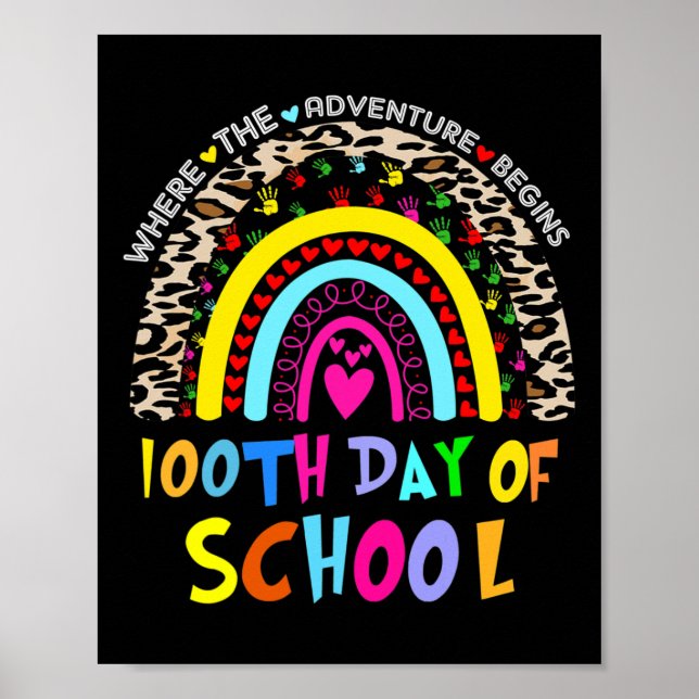 Affiche Jour De L'École Enseignant 100 Jours Smarter Arc E (Devant)