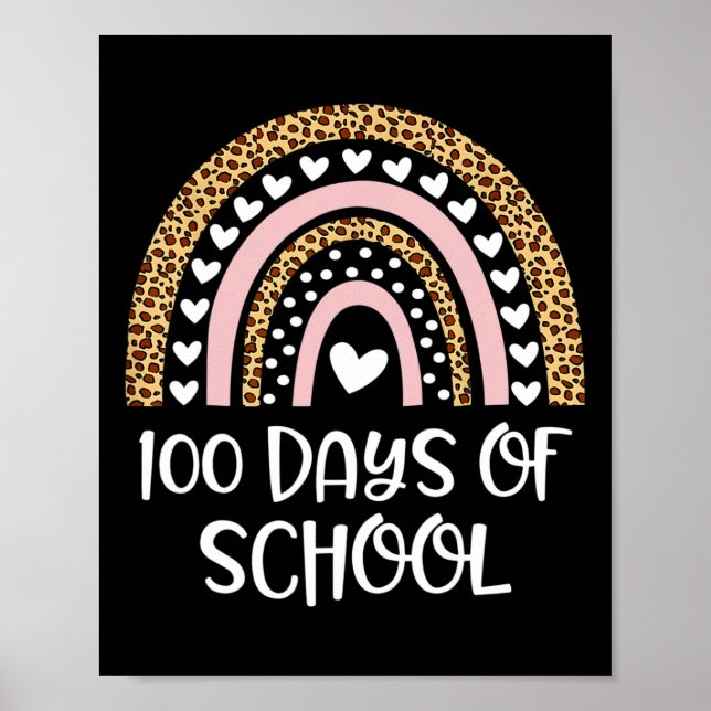 Affiche Jour De L'École Enseignants 100 Jours Smarter Rain (Devant)