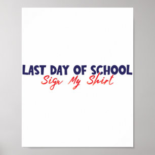 Affiche Jour De L'École Signer Ma Chemise Drôle Signer Ma