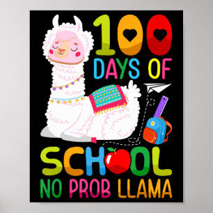 Affiche Jour De L'École Unicorne Filles 100 Jours De L'Éco