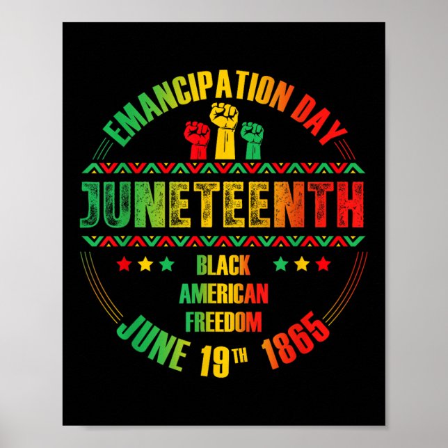 Affiche Jour de l'Émancipation 19 juin 1865 M Noir (Devant)