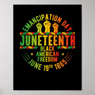 Affiche Jour de l'Émancipation du 11 juin Histoire noire