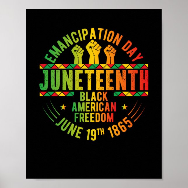Affiche Jour de l'Émancipation du 11 juin Histoire noire (Devant)