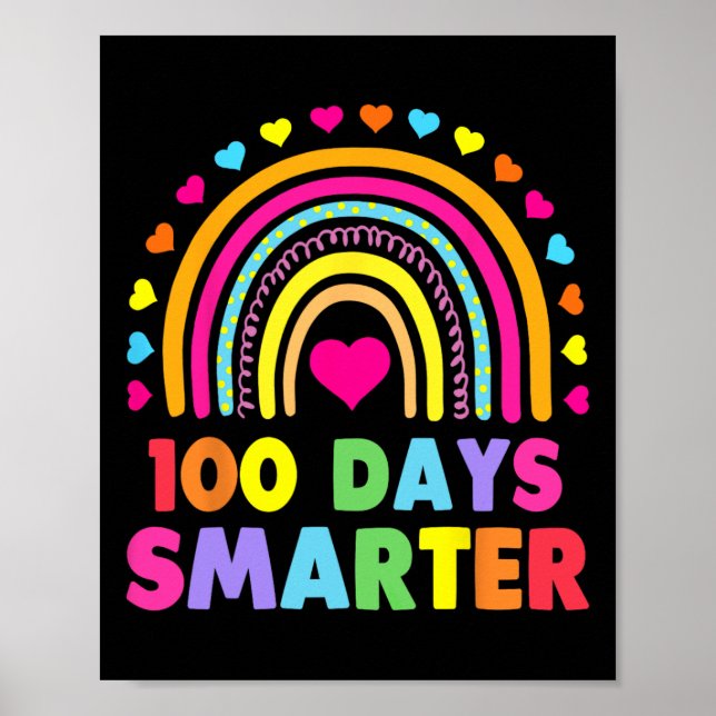 Affiche Jour De L'Enseignant De L'École - 100 Jours Smarte (Devant)