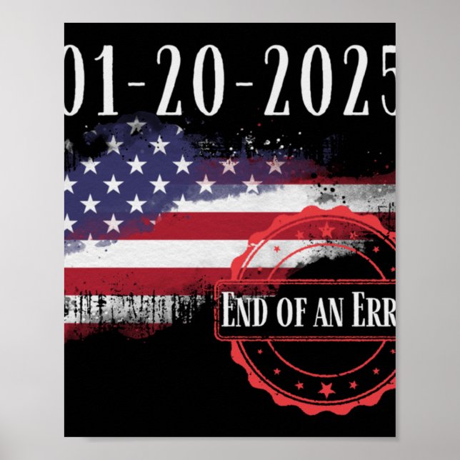 Affiche Jour De L'Inauguration 20 Janvier 2025 Fin D'Une E (Devant)