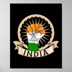 Affiche Jour de l'Indépendance 15 août Drapeau indien Patr