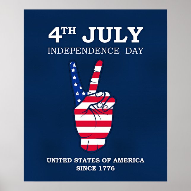 Affiche Jour de l'Indépendance, 4 juillet, (Devant)