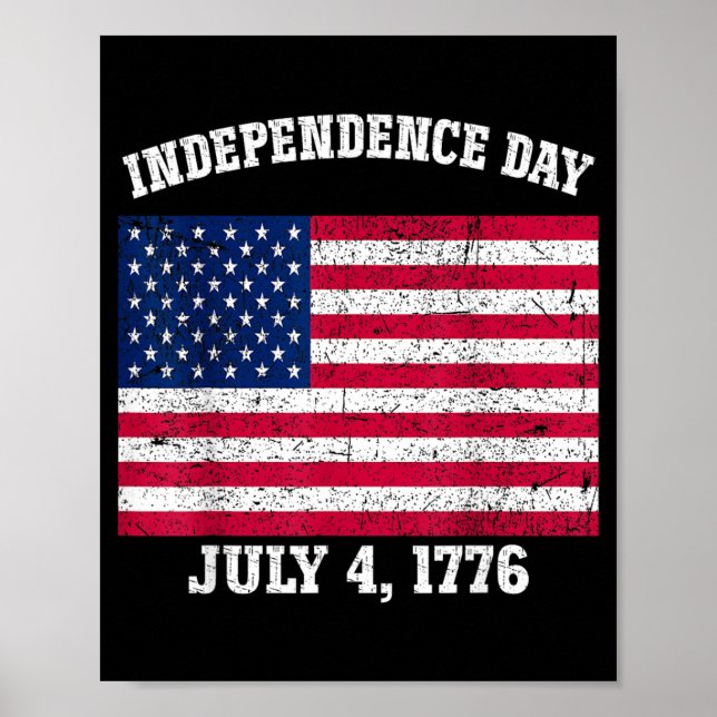 Affiche Jour de l'indépendance 4 juillet 1776 Drapeau amér (Devant)