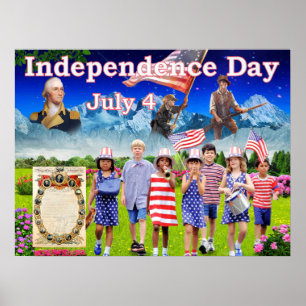 Affiche Jour de l'Indépendance 4 juillet 4 juillet quatriè