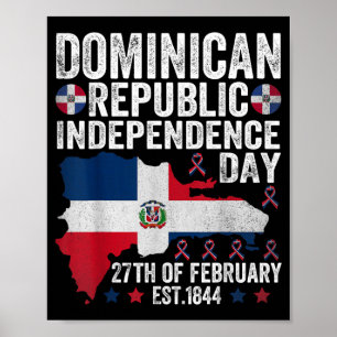 Affiche Jour de l'indépendance de la République dominicain