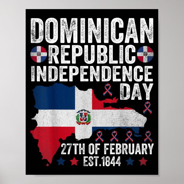 Affiche Jour de l'indépendance de la République dominicain (Devant)