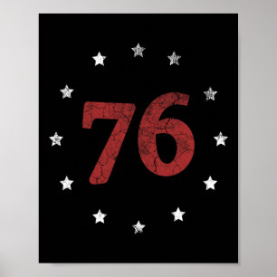 Affiche Jour de l'indépendance Le Spirit 76 T-shirt Rétro