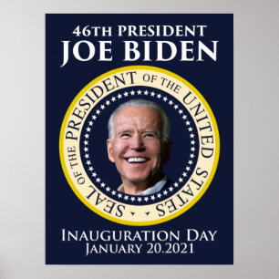 Affiche Jour de l'investiture 2021 Président Biden
