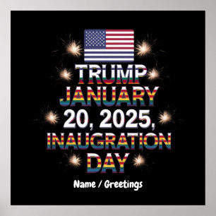 Affiche Jour de l'investiture de Trump 20 janvier 2025