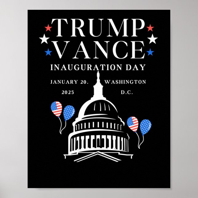 Affiche Jour de l'investiture de Trump Vance (Devant)