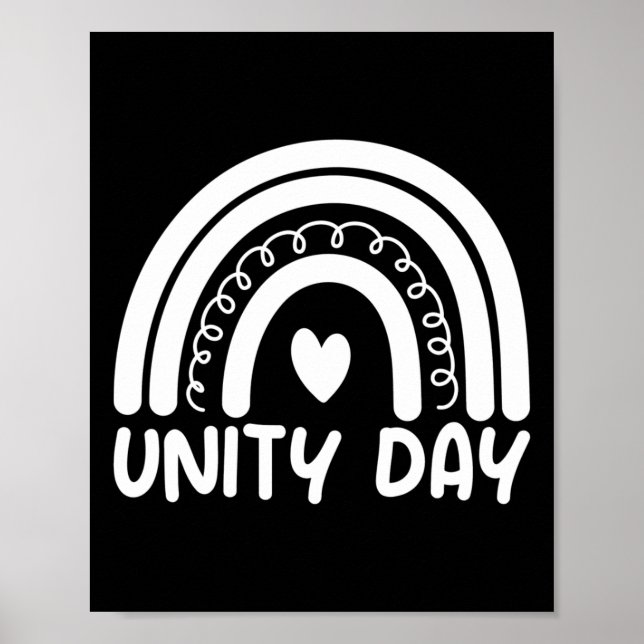 Affiche Jour De L'Unité, Arrêtez D'Agresser Kindness S Ora (Devant)