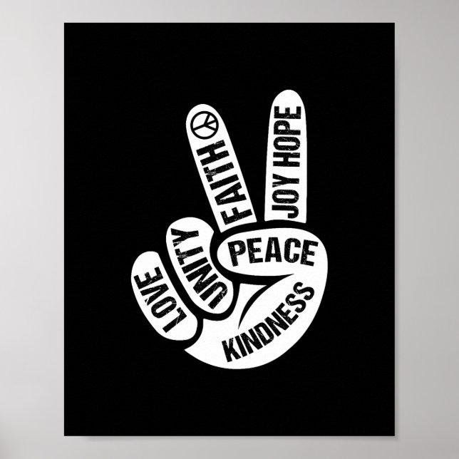 Affiche Jour de l'Unité Orange Soyez gentil Anti-Intimidat (Devant)