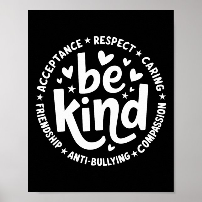 Affiche Jour de l'Unité, pas d'intimidation Orange Anti-ha (Devant)