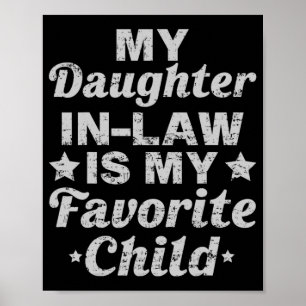 Affiche Jour de ma belle-fille est mon enfant préféré